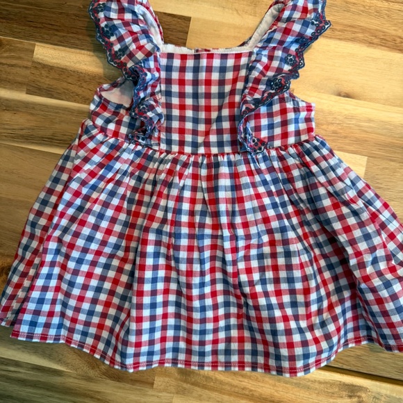 Baby Gap Red White and Blue Plaid Dress - Picture 3 of 3